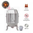 Lò Quay Vịt Lòng 80cm Inox Đa Năng - Dùng Than Chân Cong