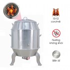 Lò Quay Vịt Lòng 90cm Inox Đa Năng - Dùng Than Chân Cong